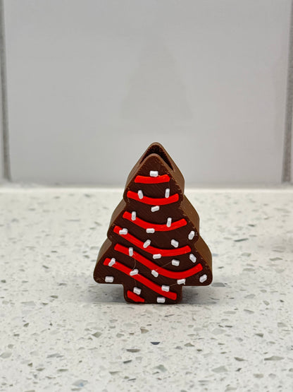 Chocolate Cake Christmas Tree 3D Printed Straw Topper