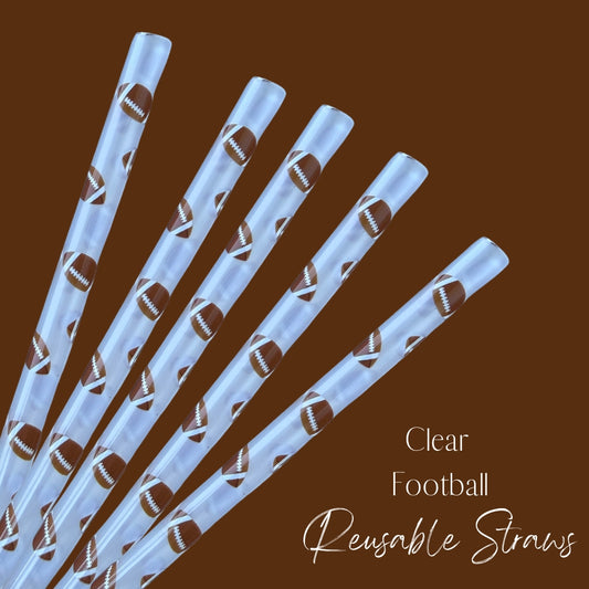 Clear Football Straw (24oz)