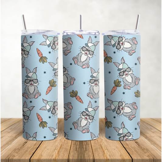 Cool Bunny Blue 20oz Tumbler Wrap