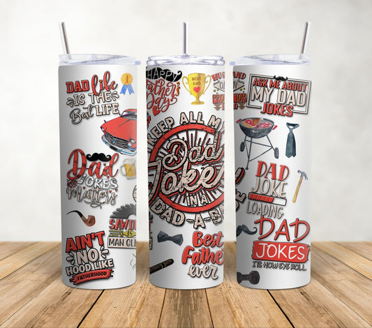 Dad Jokes | 20oz Sublimation Tumbler Wrap