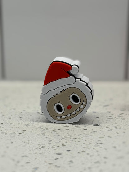 Fluffy Friend Santa 3D Printed Straw Topper