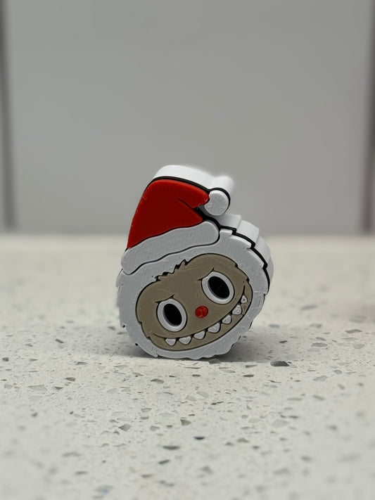 Fluffy Friend Santa 3D Printed Straw Topper