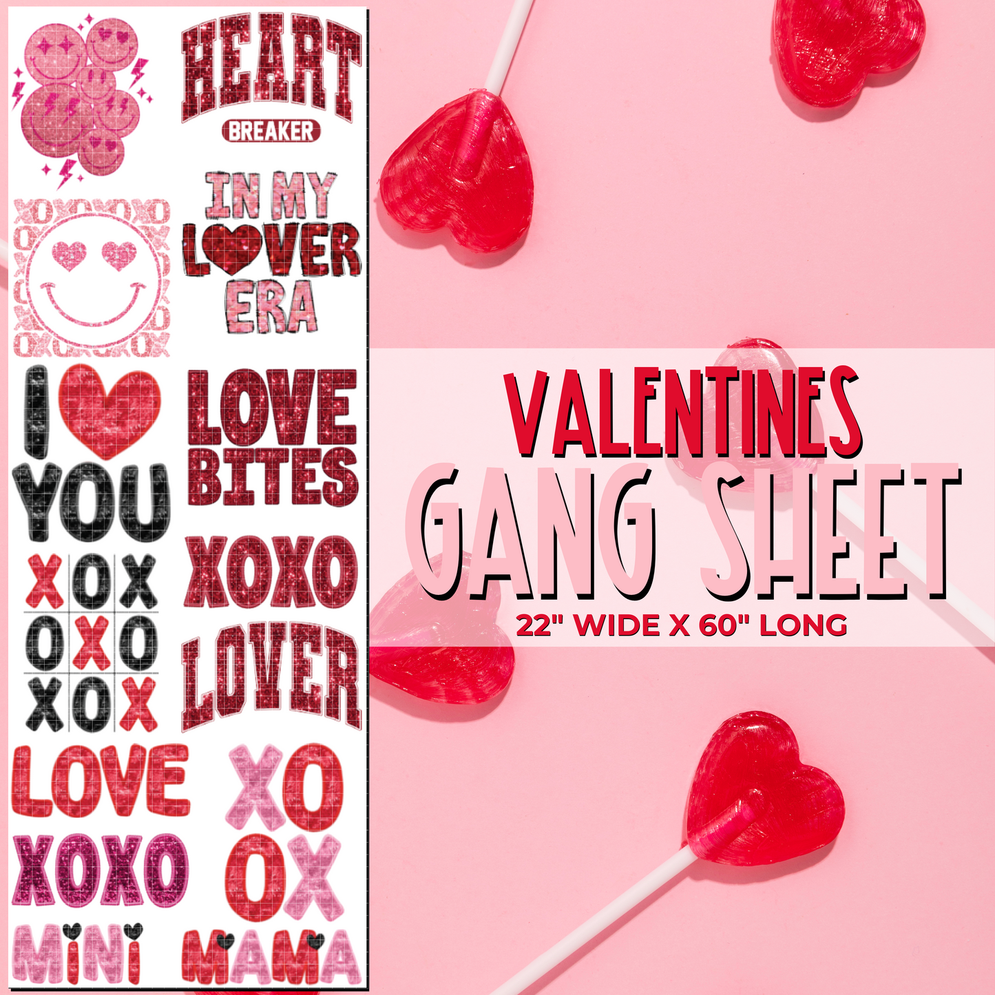 Valentines DTF Gang Sheet