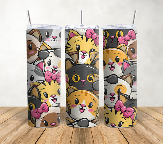 Cat Party 20oz Tumbler Wrap