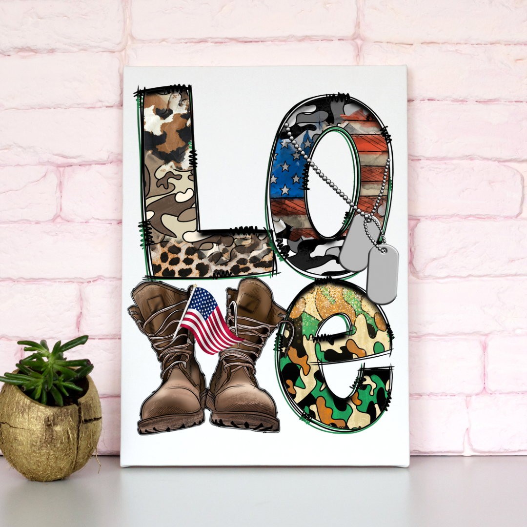 Military Love Sublimation Transfer