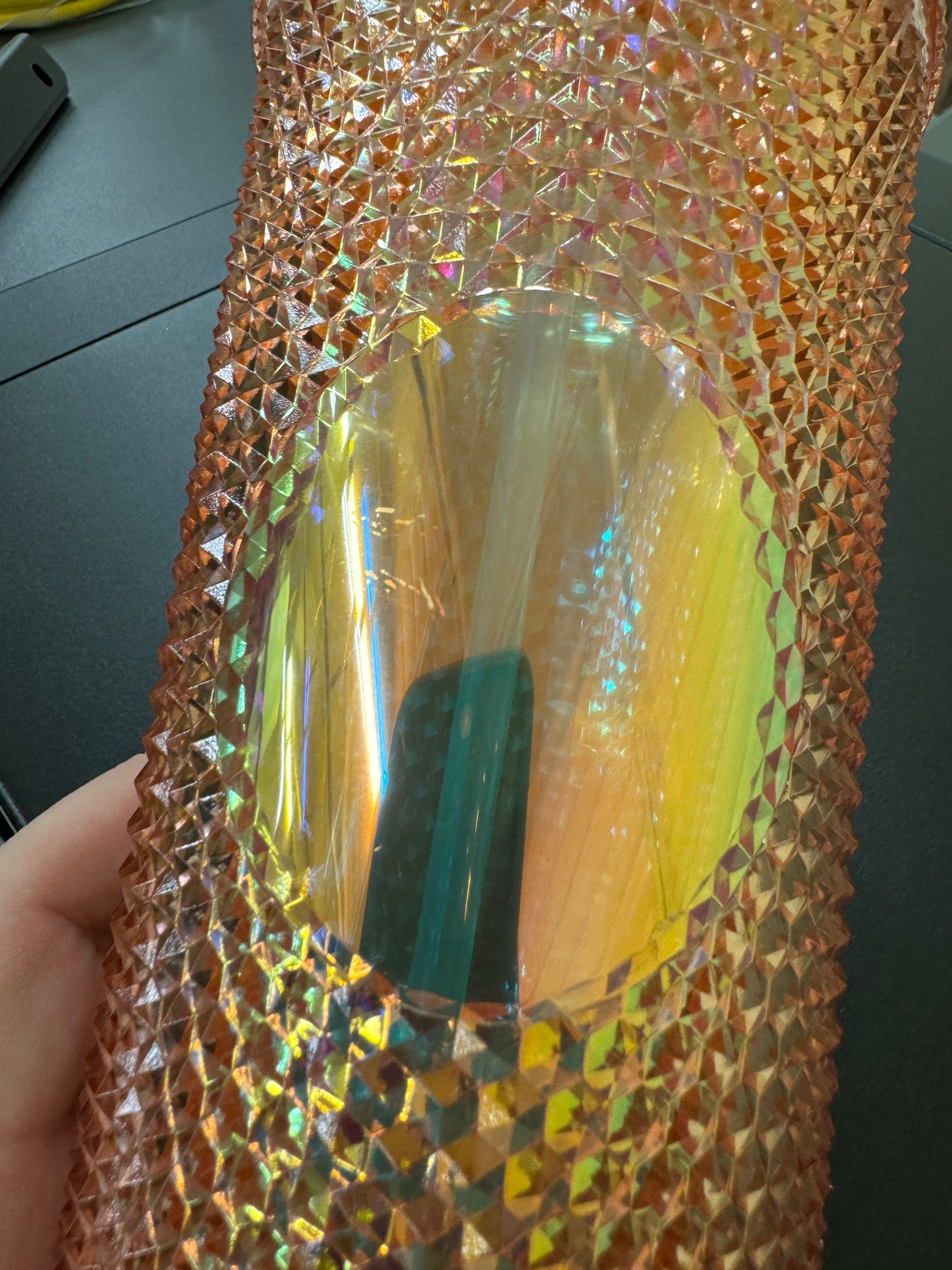 Coral Bling Studded Tumbler (24oz) - Manufacturers Defect