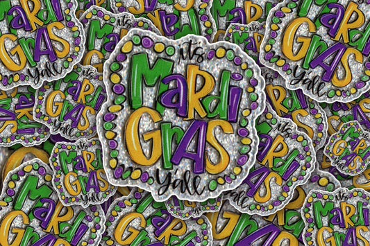 It's Mardi Gras Y'all | Acrylic UV Printed Blank
