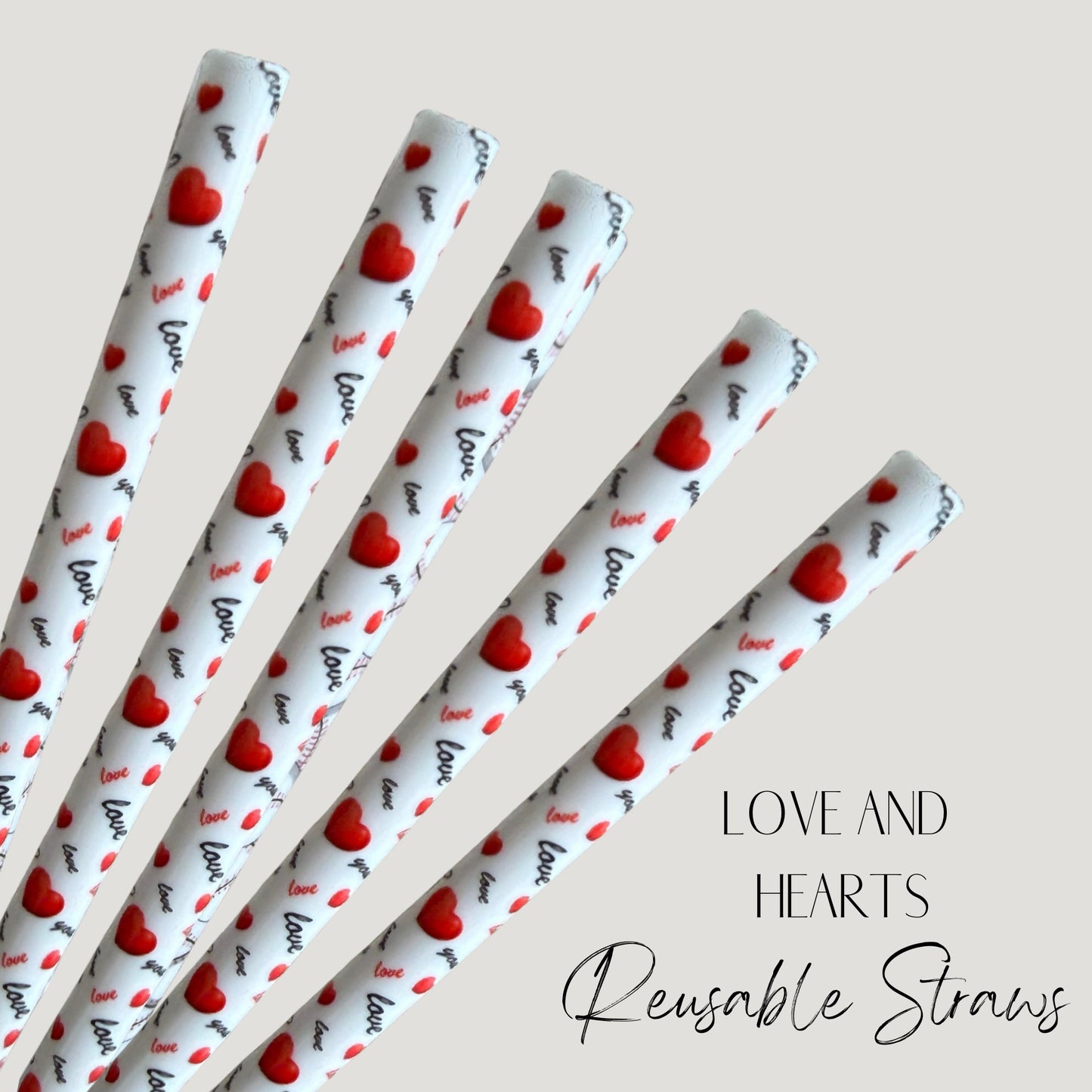 Love and Hearts Straw (24oz)