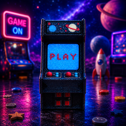 Arcade Buddy | 3D Printed Mini Retro Arcade Fidget with Keychain