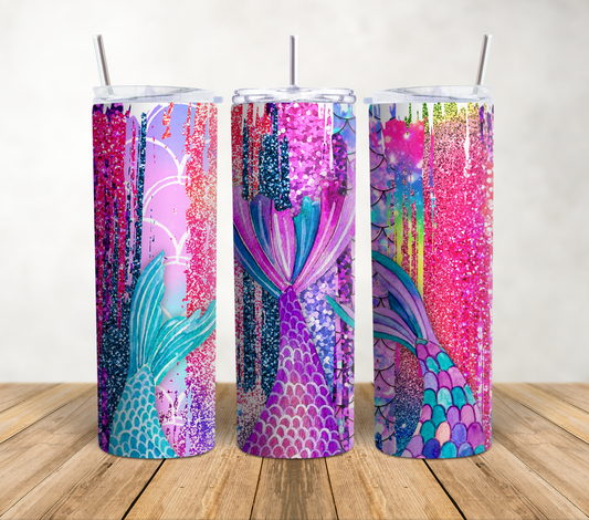 Mermaid Glitter - 20oz Tumbler Wrap