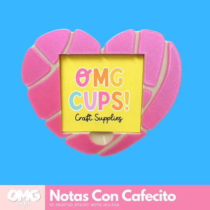 Notas Con Cafecito Sticky Note Holder – 3D Printed Desk Organizer