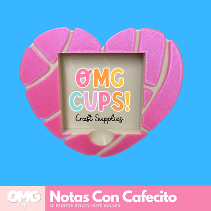 Notas Con Cafecito Sticky Note Holder – 3D Printed Desk Organizer