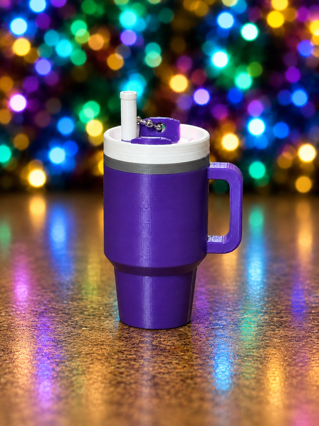 Sip Click Fidget Clicker Keychain | 3D Printed