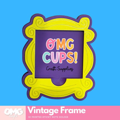 Vintage Frame Sticky Note Holder – 3D Printed Desk Organizer