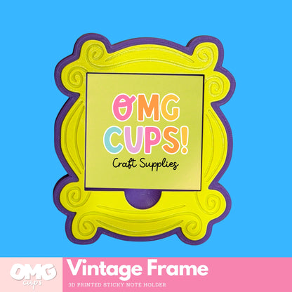 Vintage Frame Sticky Note Holder – 3D Printed Desk Organizer