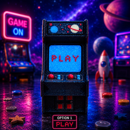 Arcade Buddy | 3D Printed Mini Retro Arcade Fidget with Keychain