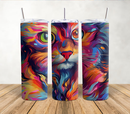 Rainbow Cat | 20oz Sublimation Tumbler Wrap