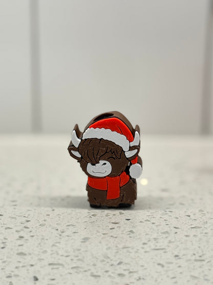 Santa's Lil' MOOd 3D Printed Straw Topper