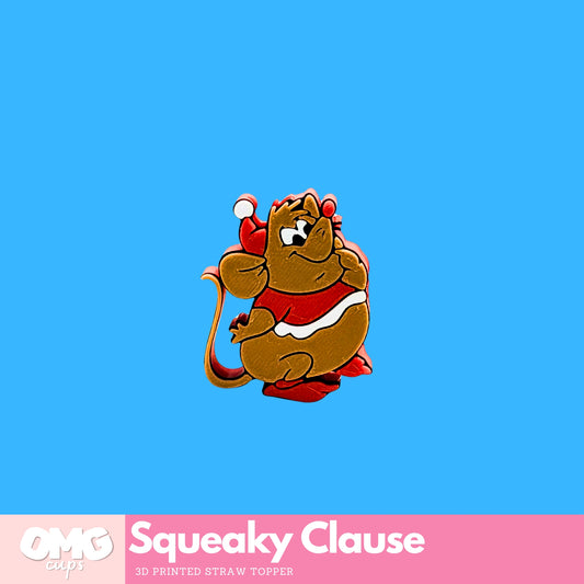 Squeaky Clause 3D Printed Straw Topper