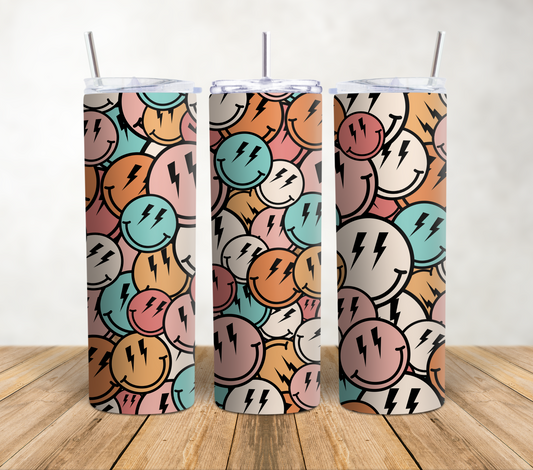 Smiley Face Collage - 20oz Tumbler Wrap