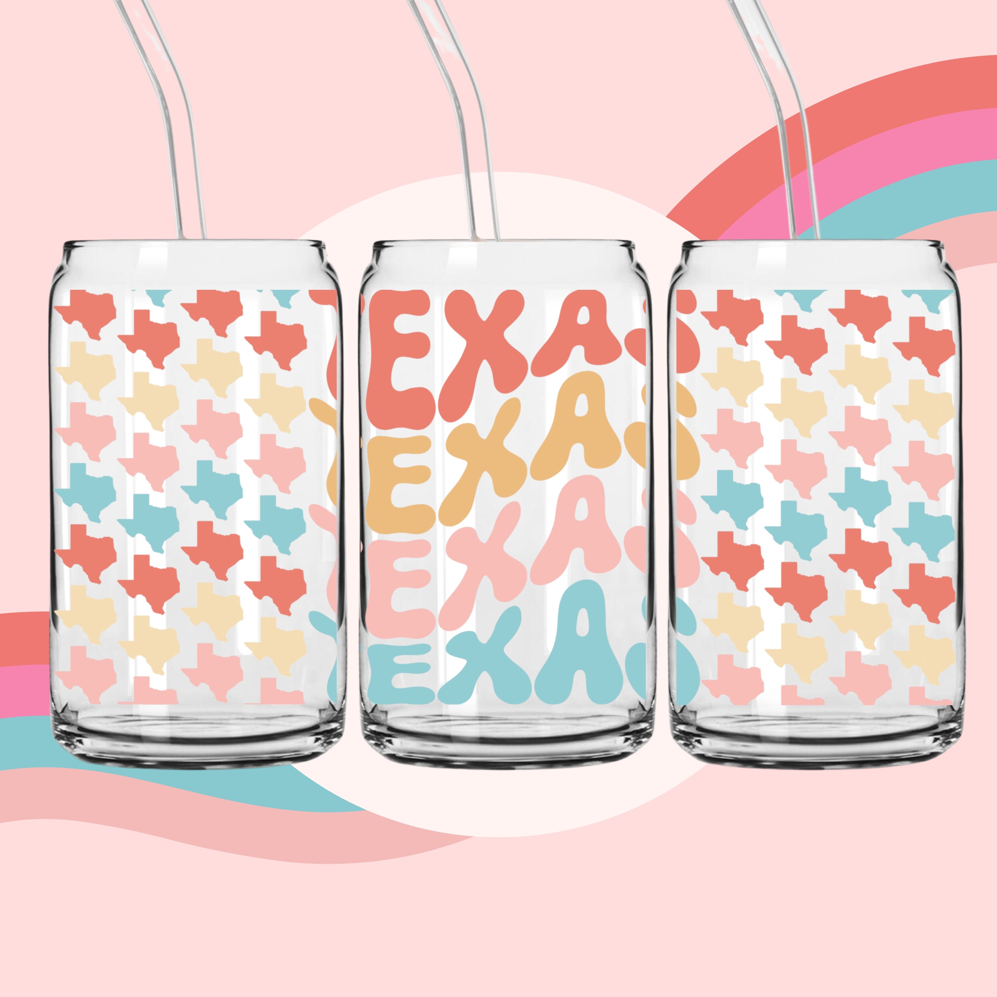 Glass Can Cups – Okie Gals Boutique