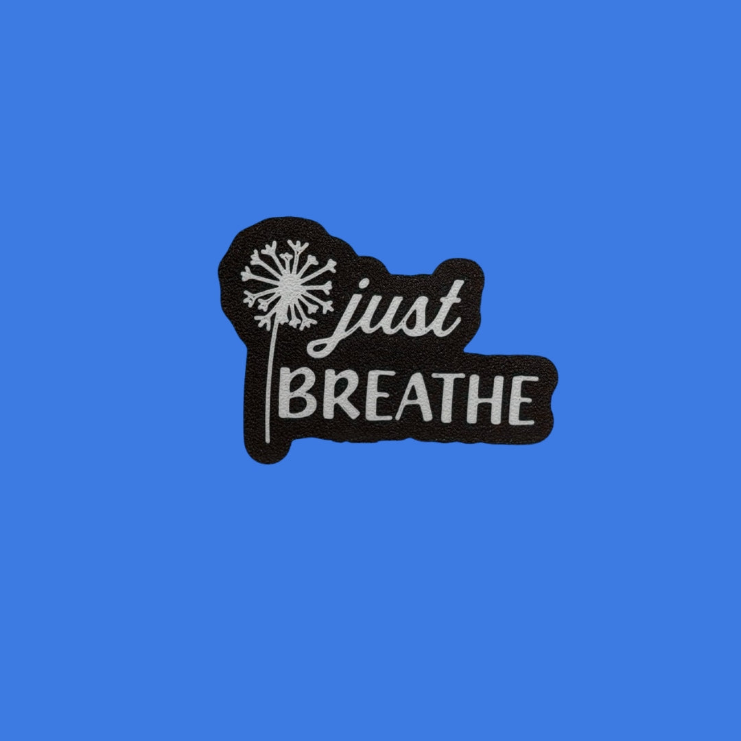 3D Printed Just Breathe Badge Reel Cover