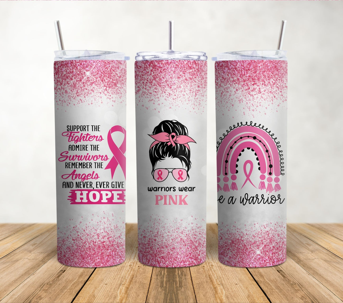 Warriors Wear Pink | 20oz Sublimation Tumbler Wrap