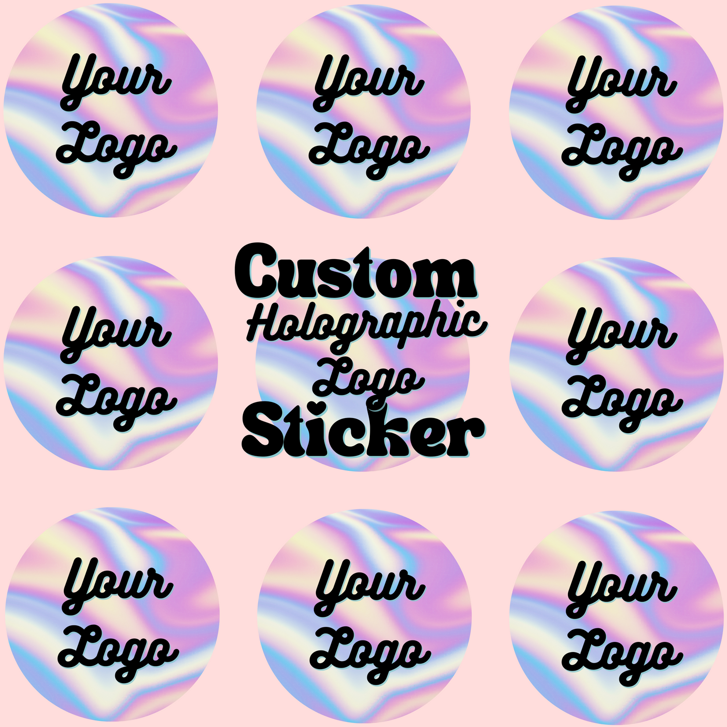 Custom Holographic Logo Stickers