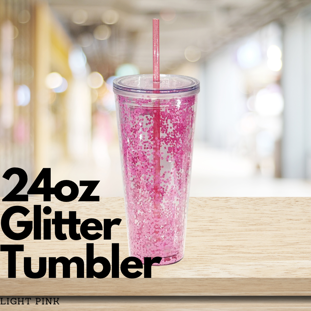 Pink Glitter Tumbler Pink and Silver Tumbler Glitter Tumbler Hot/cold Cup  Stainless Cup 