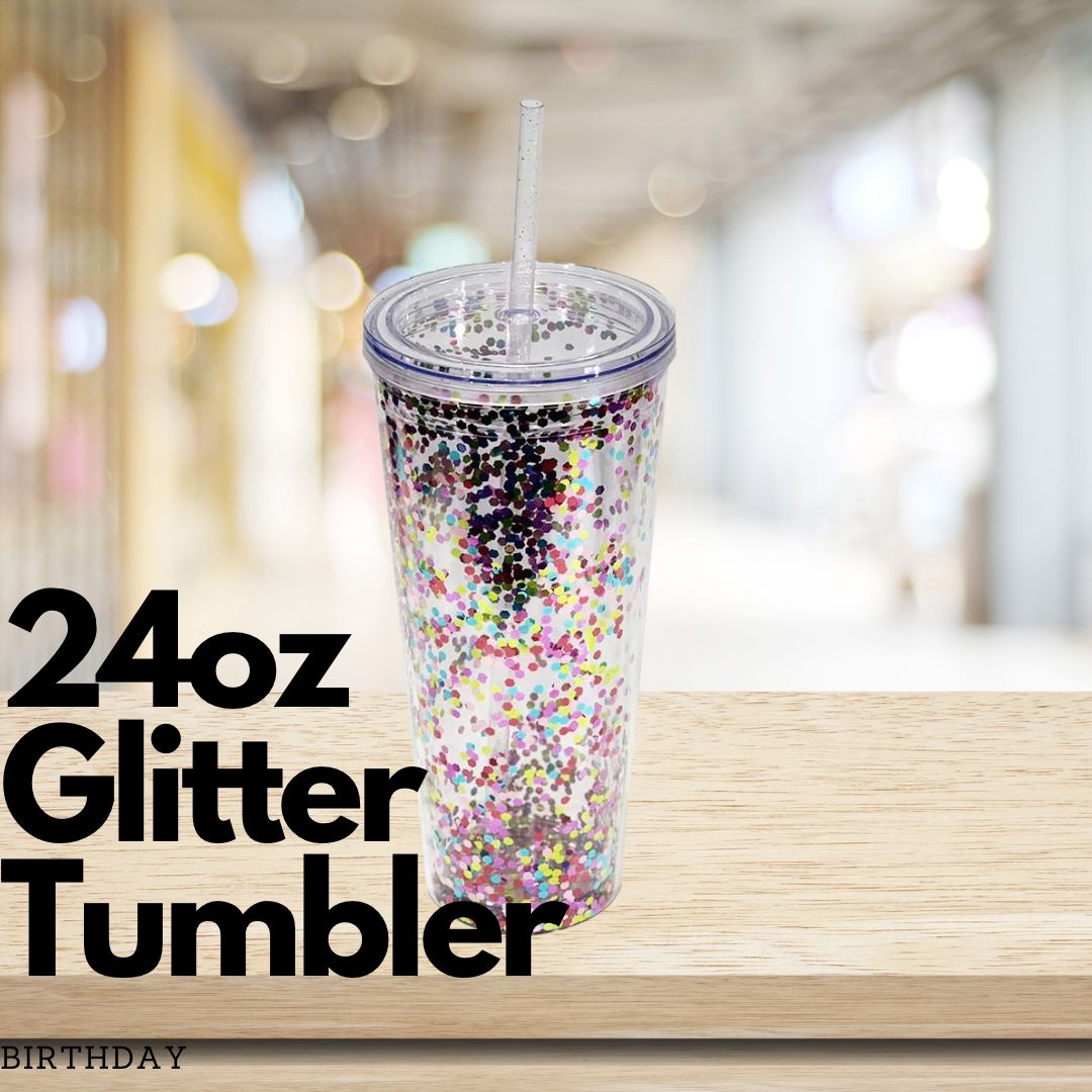 Glitter Tumbler Double Wall - 24oz – OMG Cups!