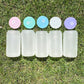 Frosted Sublimation Glass Can (Plastic Colorful Lids) 16oz