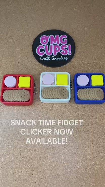 Lunch Time Fidget Clicker  | 3D Printed with Keychain