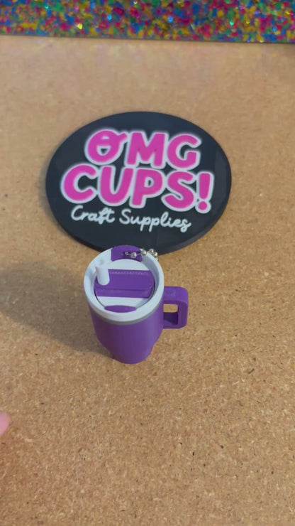 Sip Click Fidget Clicker Keychain | 3D Printed