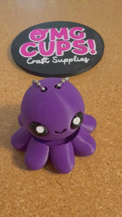 OctoPop Fidget Clicker Keychain | 3D Printed