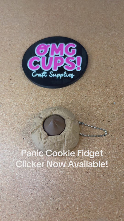 Panic Cookie Fidget Clicker | 3D Printed with Keychain