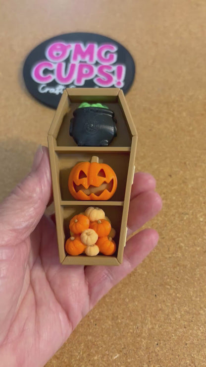 Crypt Clicker | 3D Printed Halloween Triple Clicker Coffin Keychain