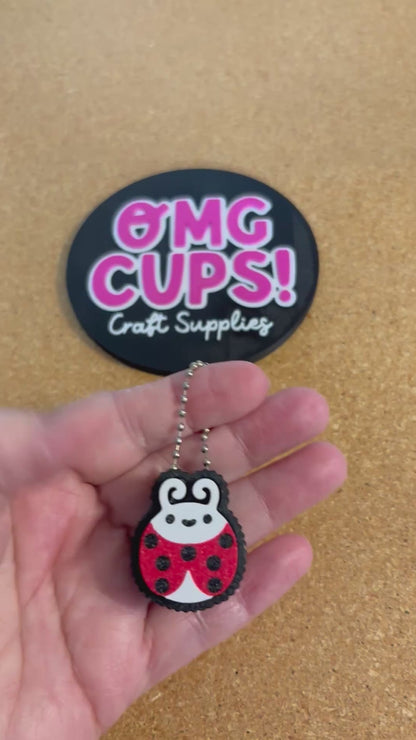 Lucky Ladybug Fidget Clicker Keychain | 3D Printed