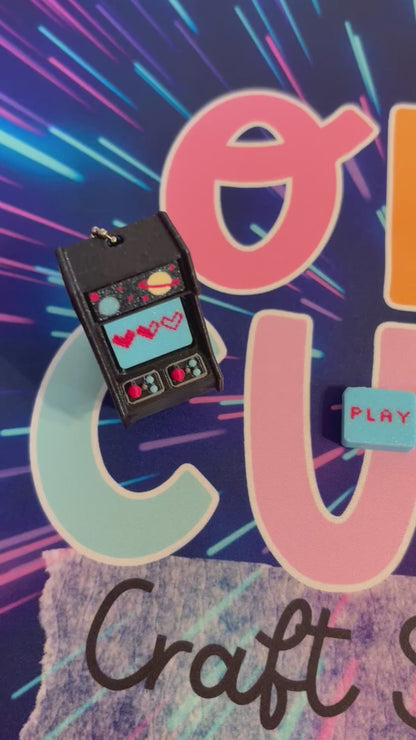 Arcade Buddy | 3D Printed Mini Retro Arcade Fidget with Keychain