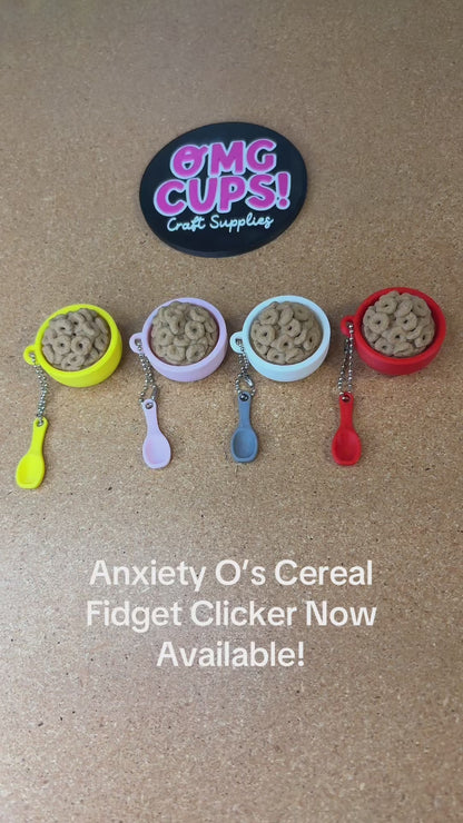 Anxiety O’s Cereal Fidget Clicker | 3D Printed with Keychain