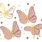Butterfly - UV Wrap 16oz Glass Can