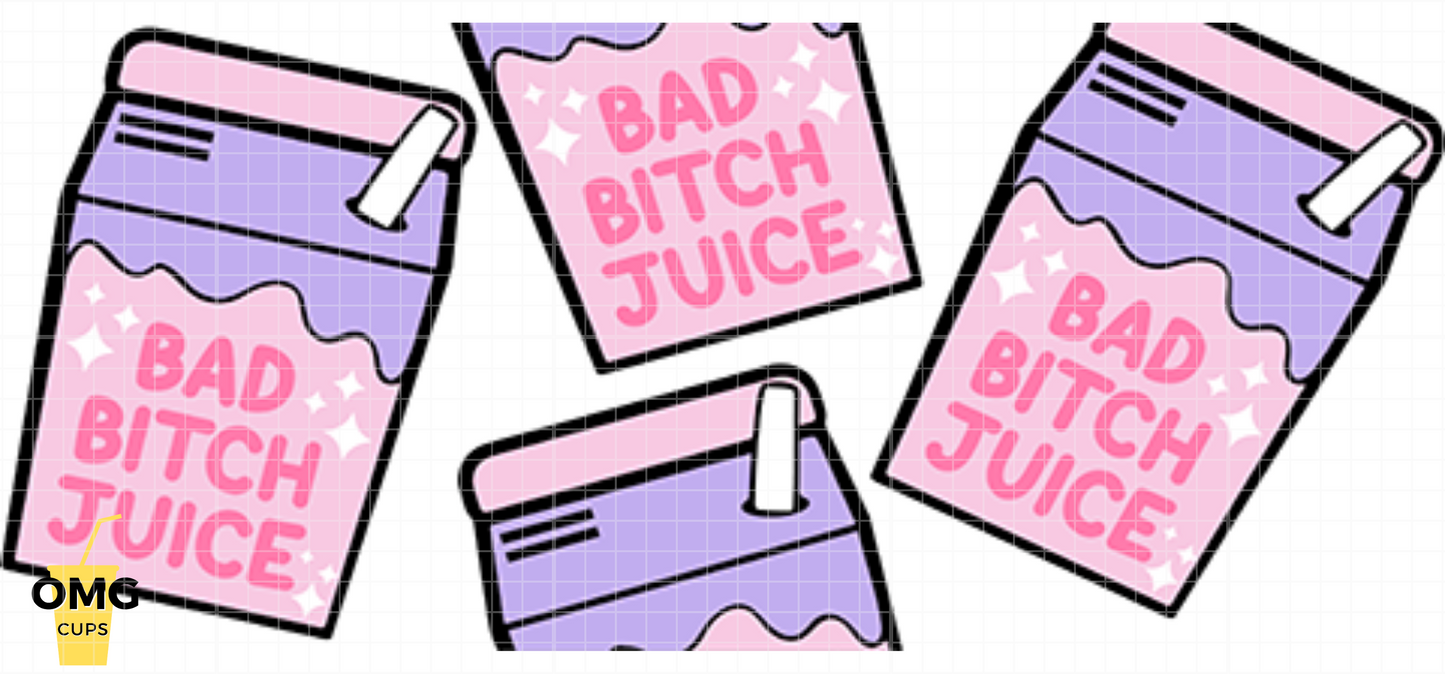 Bad Bitch Juice - UV Wrap 16oz Glass Can