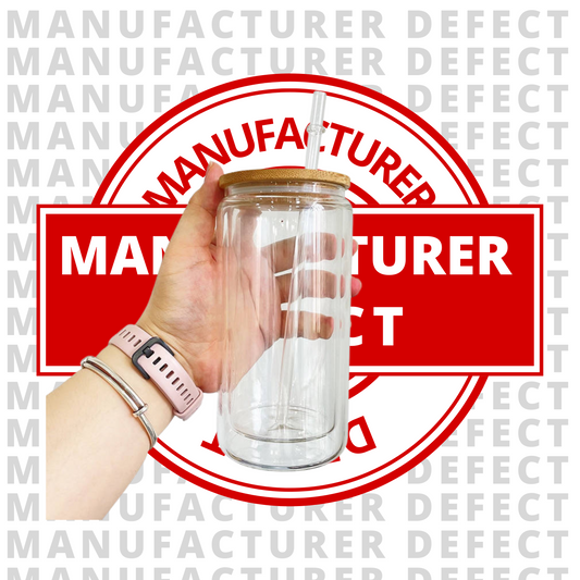 Manufacturer Defect - Snow Globe (Double Wall) Glass Can (12oz)