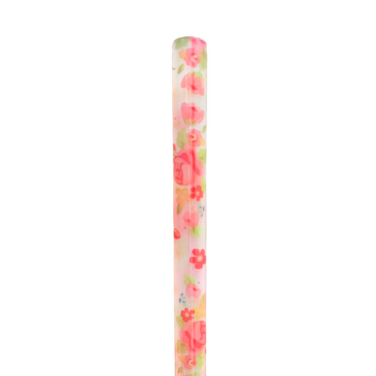Floral Straw Cold Cup (16oz)