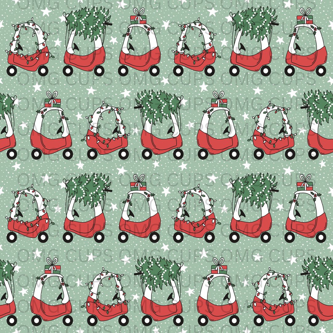 Christmas Car 12x12 Vinyl Sheet