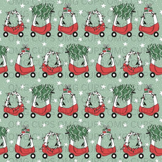 Christmas Car 12x12 Vinyl Sheet