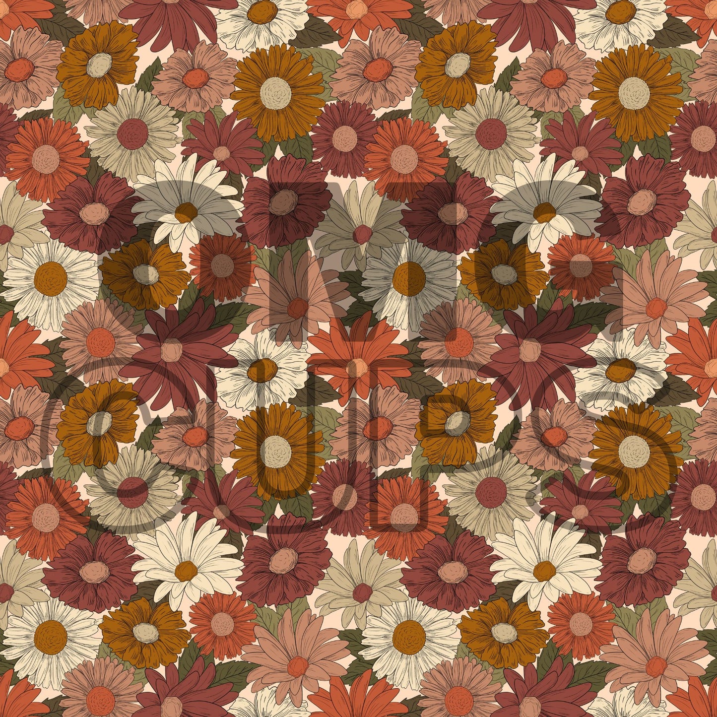 Fall Floral 12x12 Vinyl Sheet