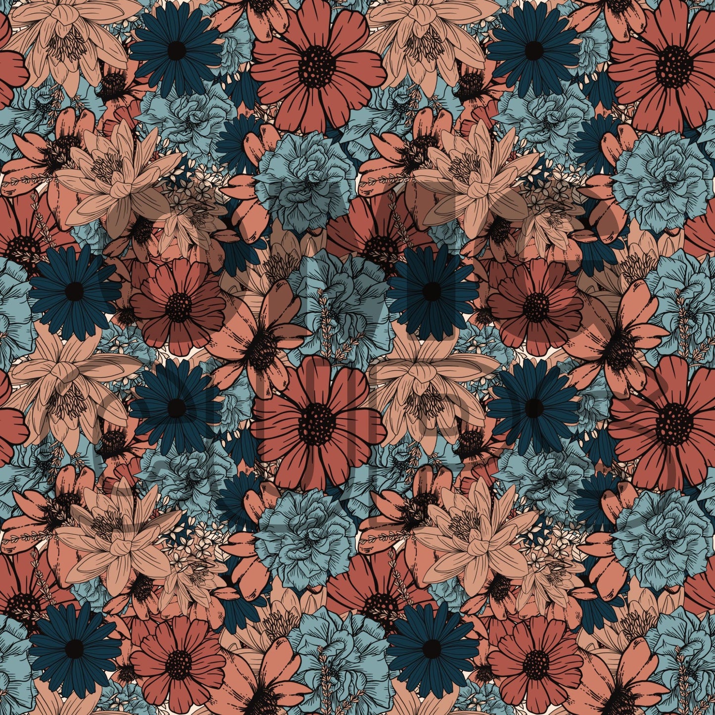 Floral Bliss 12x12 Vinyl Sheet