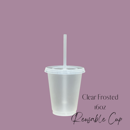 Clear Frosted Cup (16oz)