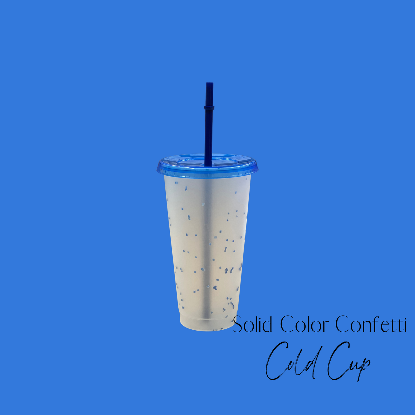 Solid Color Confetti Color Changing Cups (24oz)