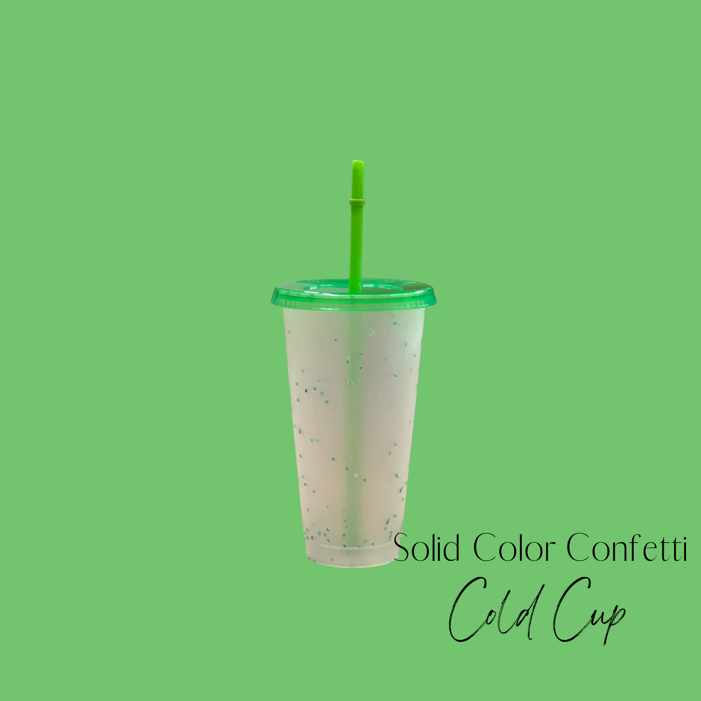 Solid Color Confetti Color Changing Cups (24oz)